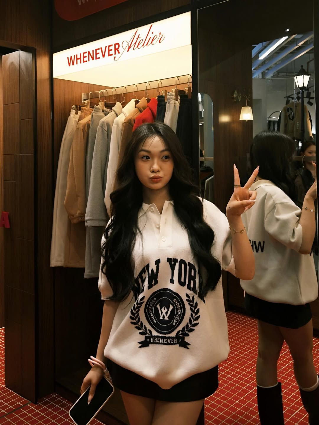 "Whenever" NY Knit Polo Shirt