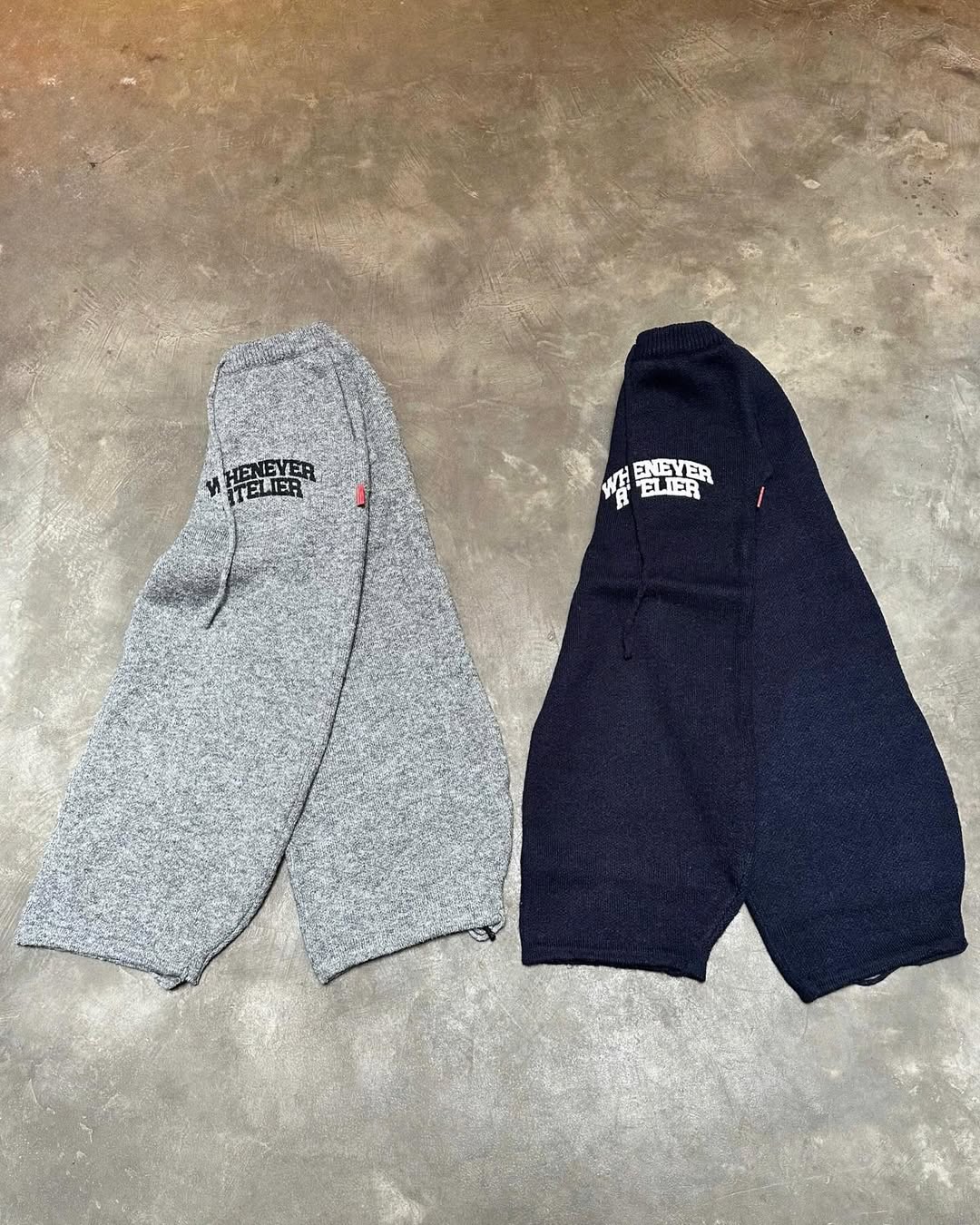 “WHENEVER” BASIC LOGO KNIT PANT PREMIUM VER 2