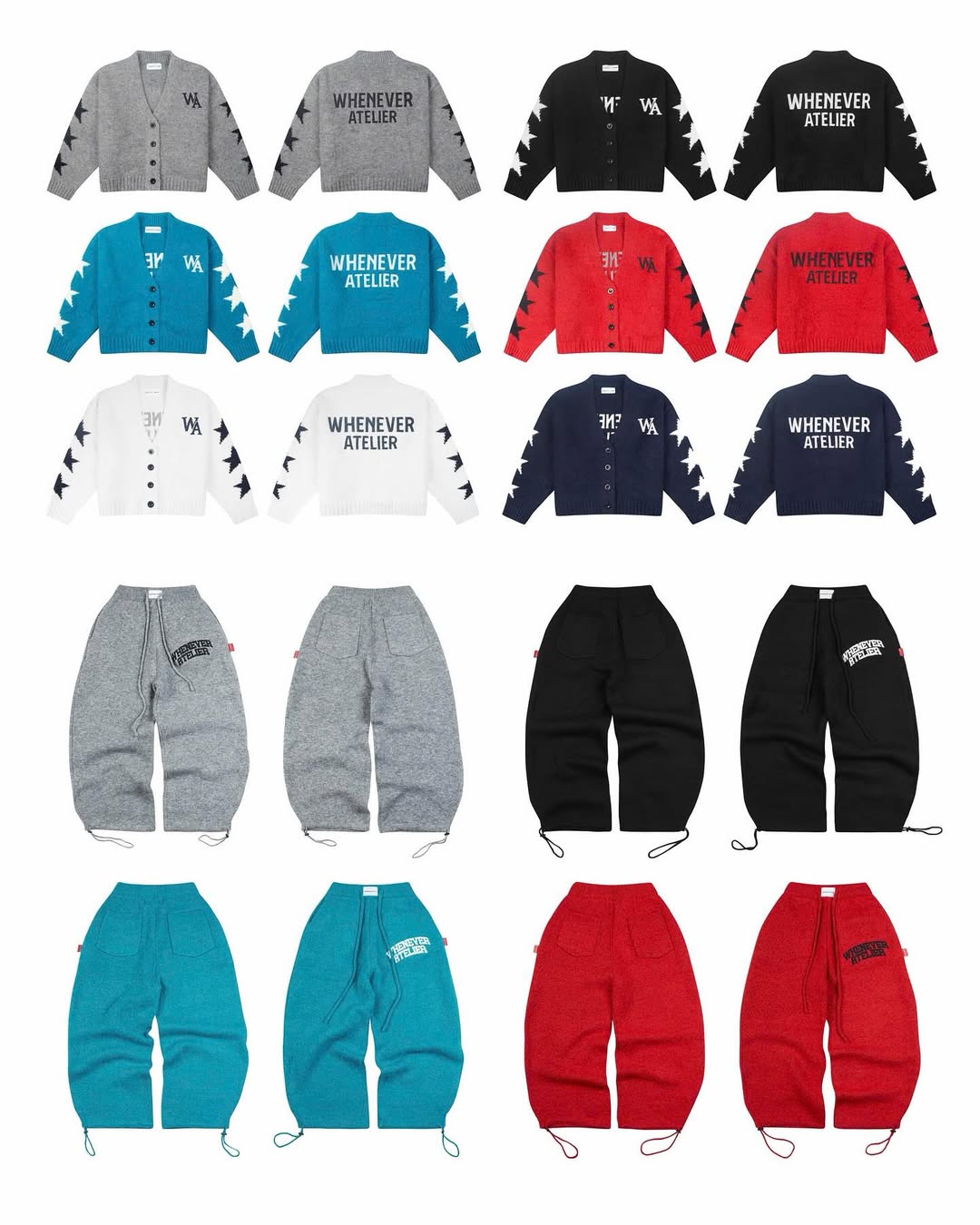 “WHENEVER” BASIC LOGO KNIT PANT PREMIUM VER 2