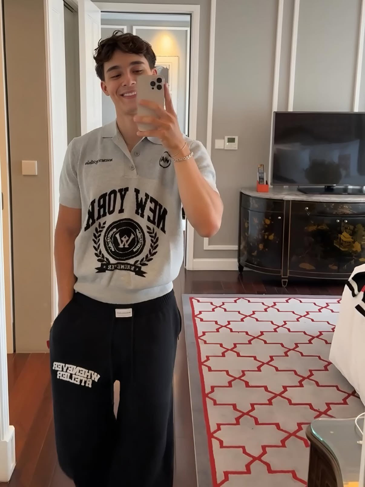 "Whenever" NY Knit Polo Shirt