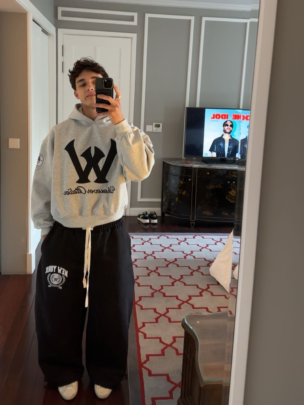 "WHENEVER" BIG LOGO HOODIE