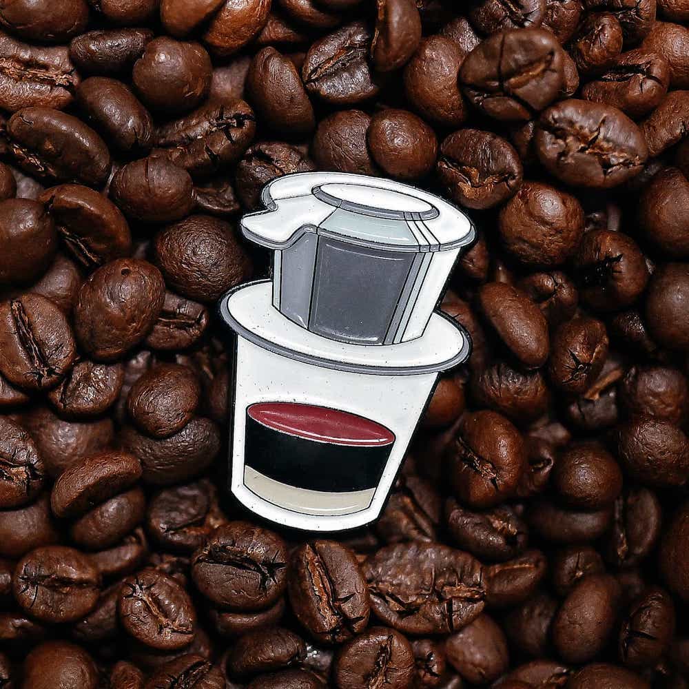 Ca phe Enamel Pin