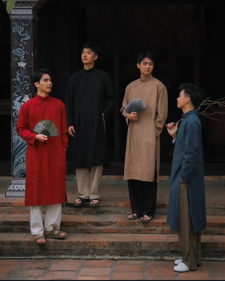 Áo Dài Linen 02 (Pants not Included)