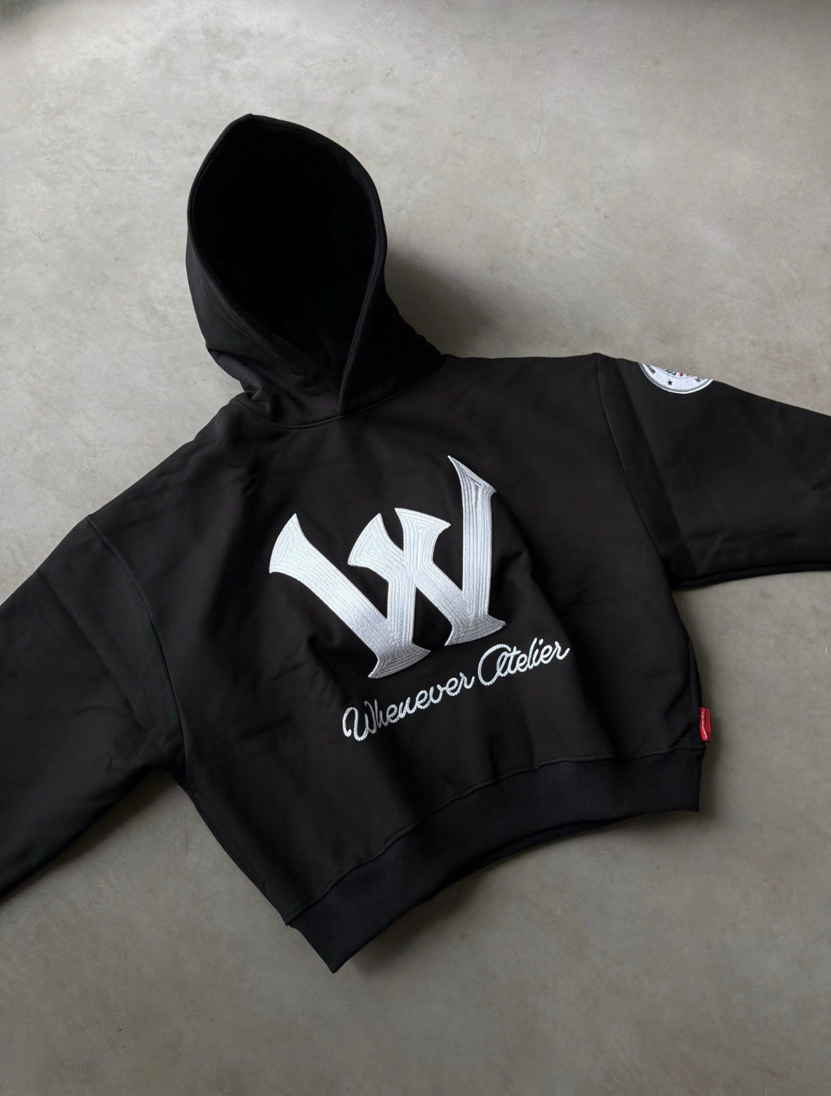 "WHENEVER" BIG LOGO HOODIE