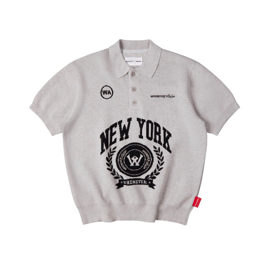 "Whenever" NY Knit Polo Shirt