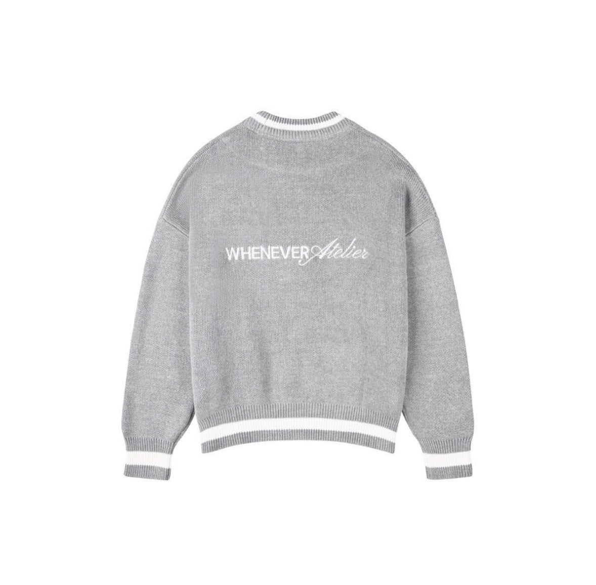“WHENEVER” BASIC LOGO KNIT SWEATER