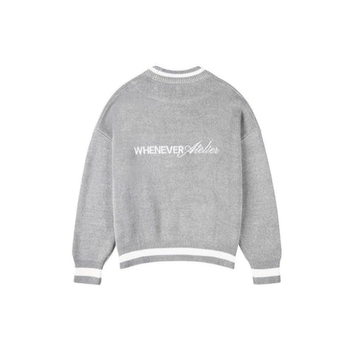"Whenever" Basic Logo Knit Sweater