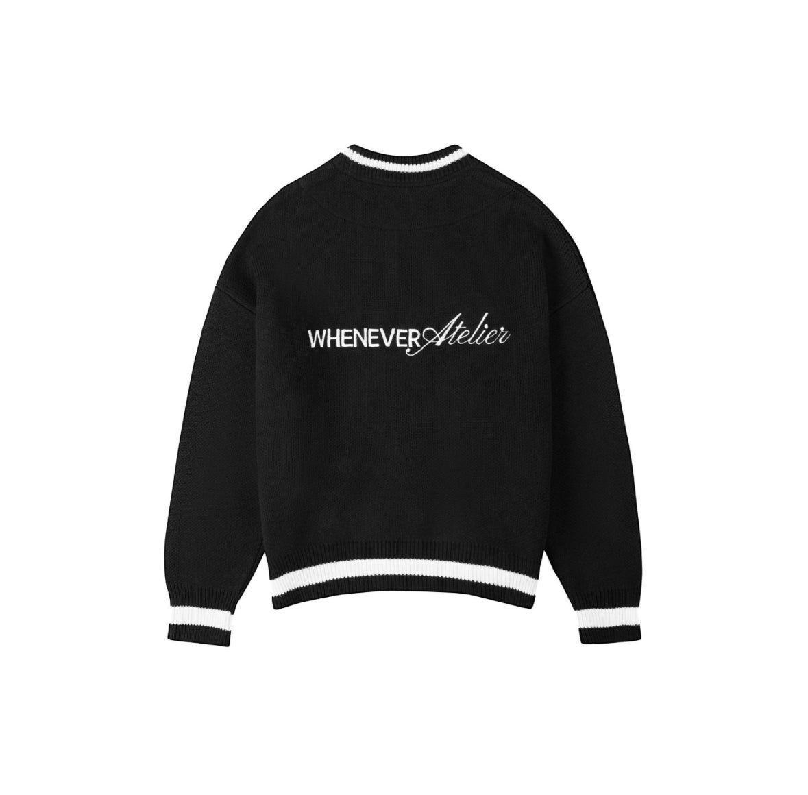 “WHENEVER” BASIC LOGO KNIT SWEATER