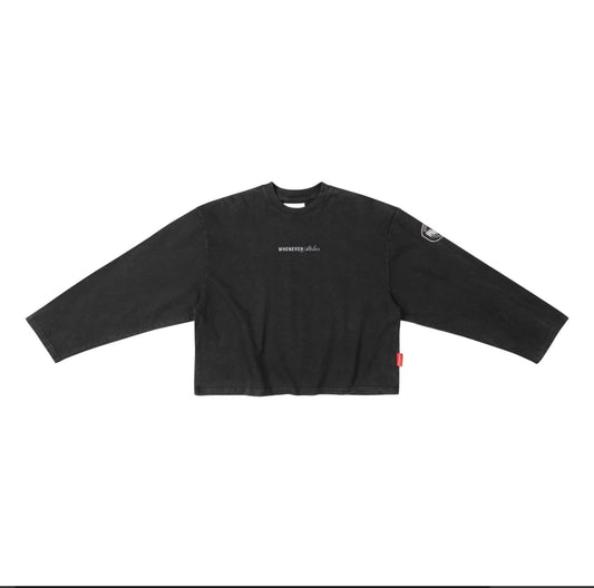 “WHENEVER” WASHED LONGSLEEVE T-SHIRT