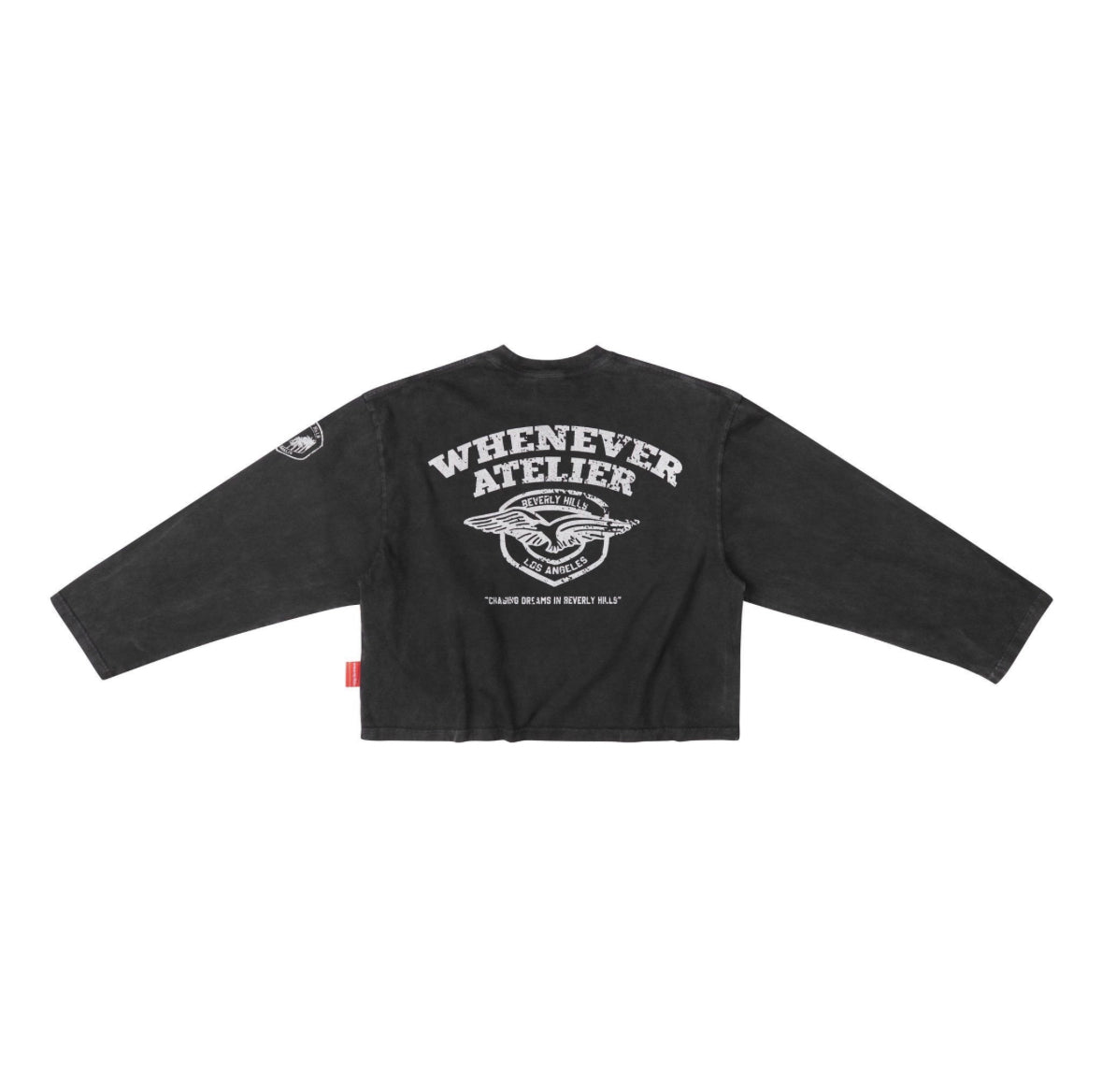 “WHENEVER” WASHED LONGSLEEVE T-SHIRT