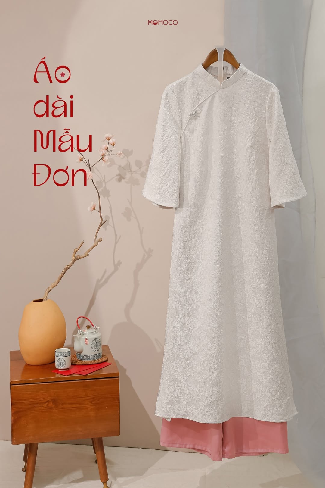 Set Áo Dài Mẫu Đơn