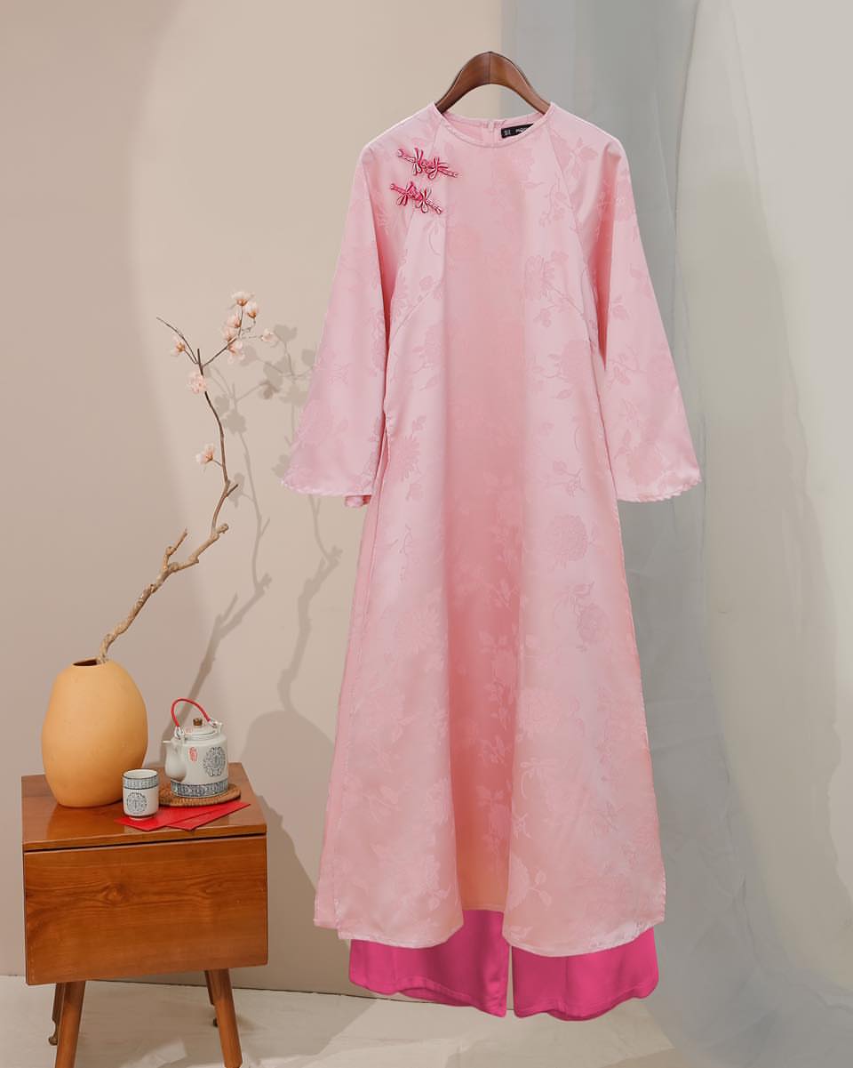 Set Áo Dài Phấn Chi