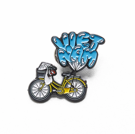 Xe Dap Enamel Pin