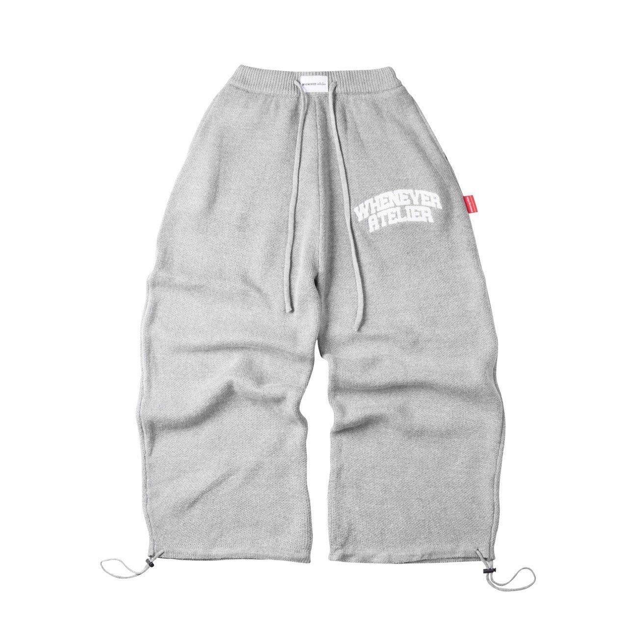 “WHENEVER” BASIC LOGO KNIT PANTS