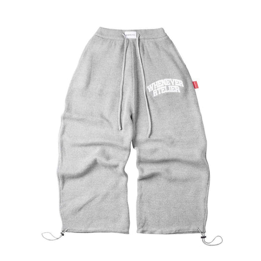 “WHENEVER” BASIC LOGO KNIT PANTS