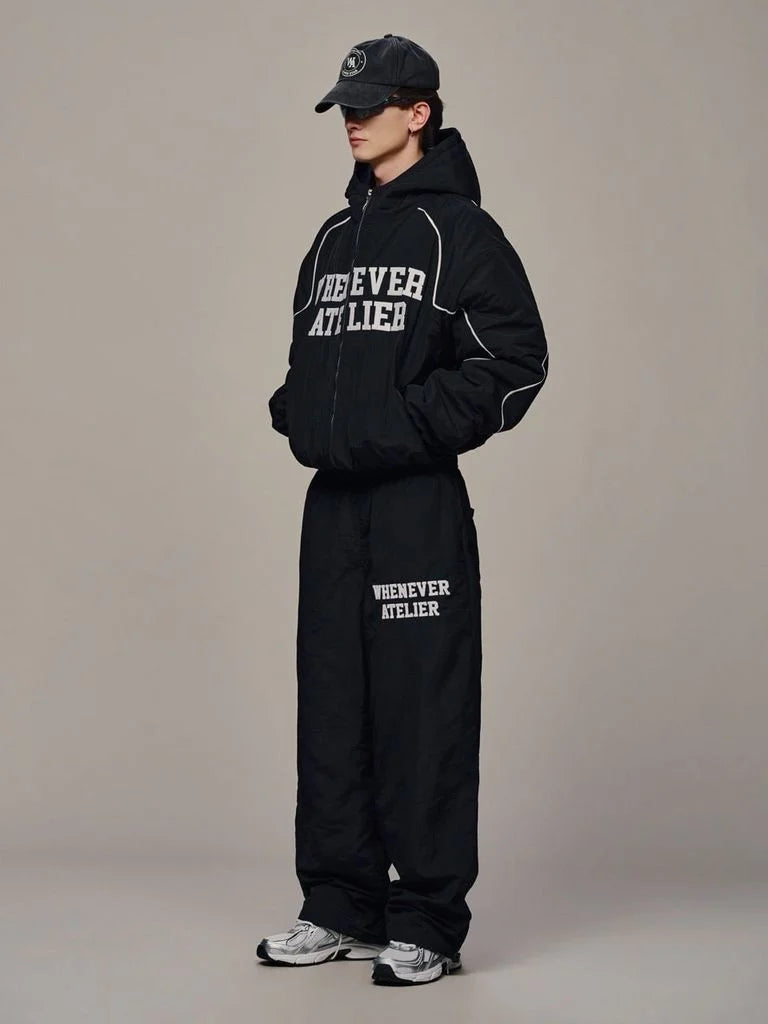 ''WHENEVER'' EMBROIDERED NYLON JACKET