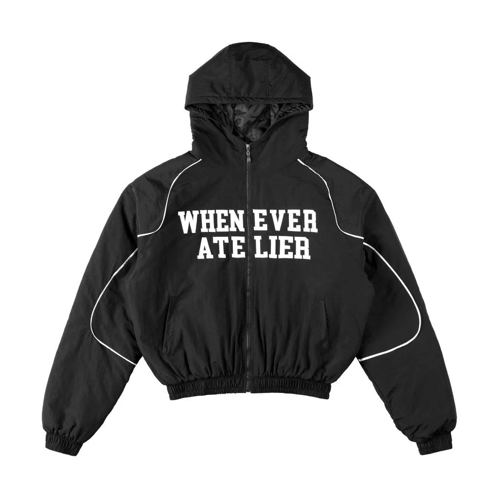 ''WHENEVER'' EMBROIDERED NYLON JACKET