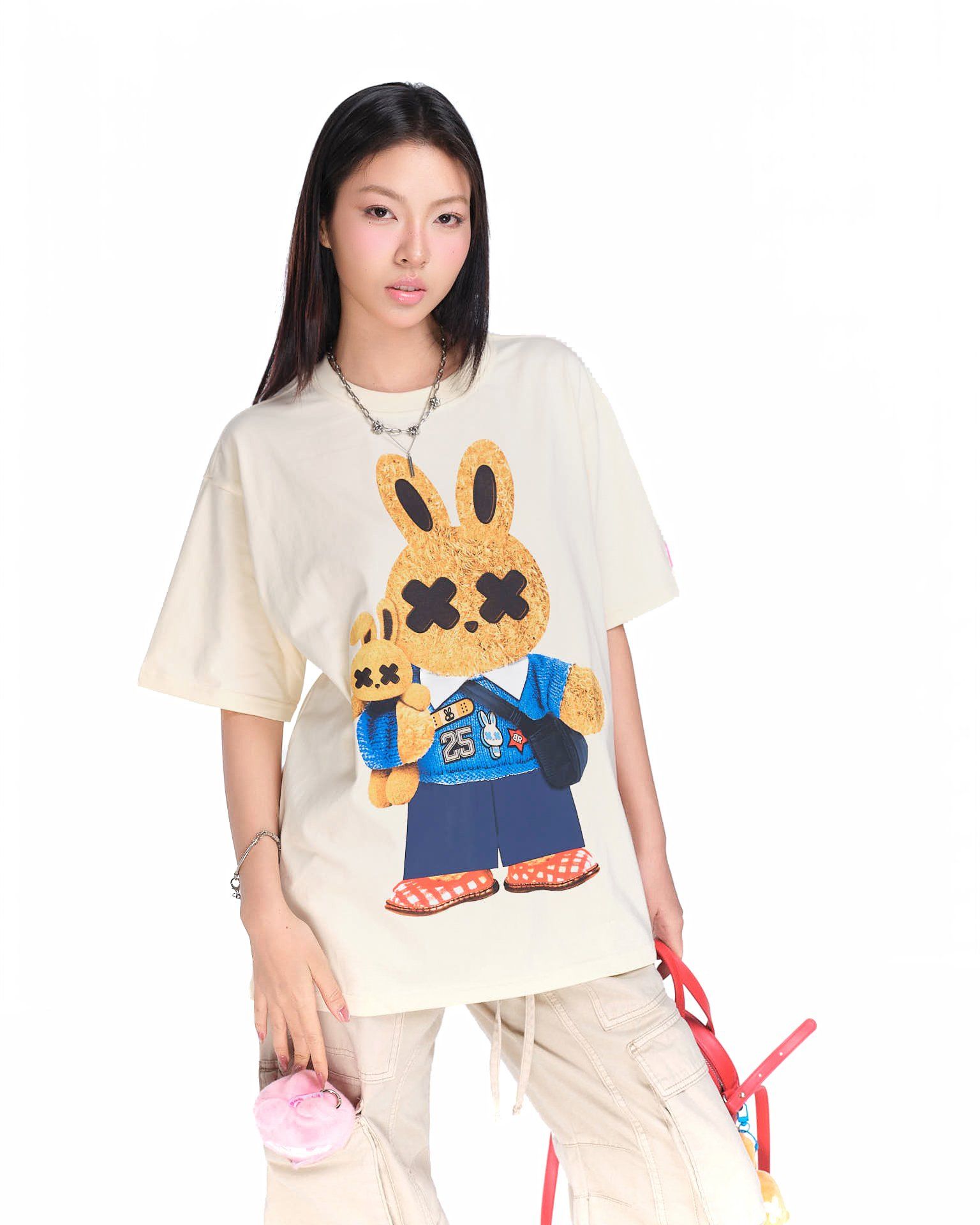 KID RABBIT TEE - CREAM