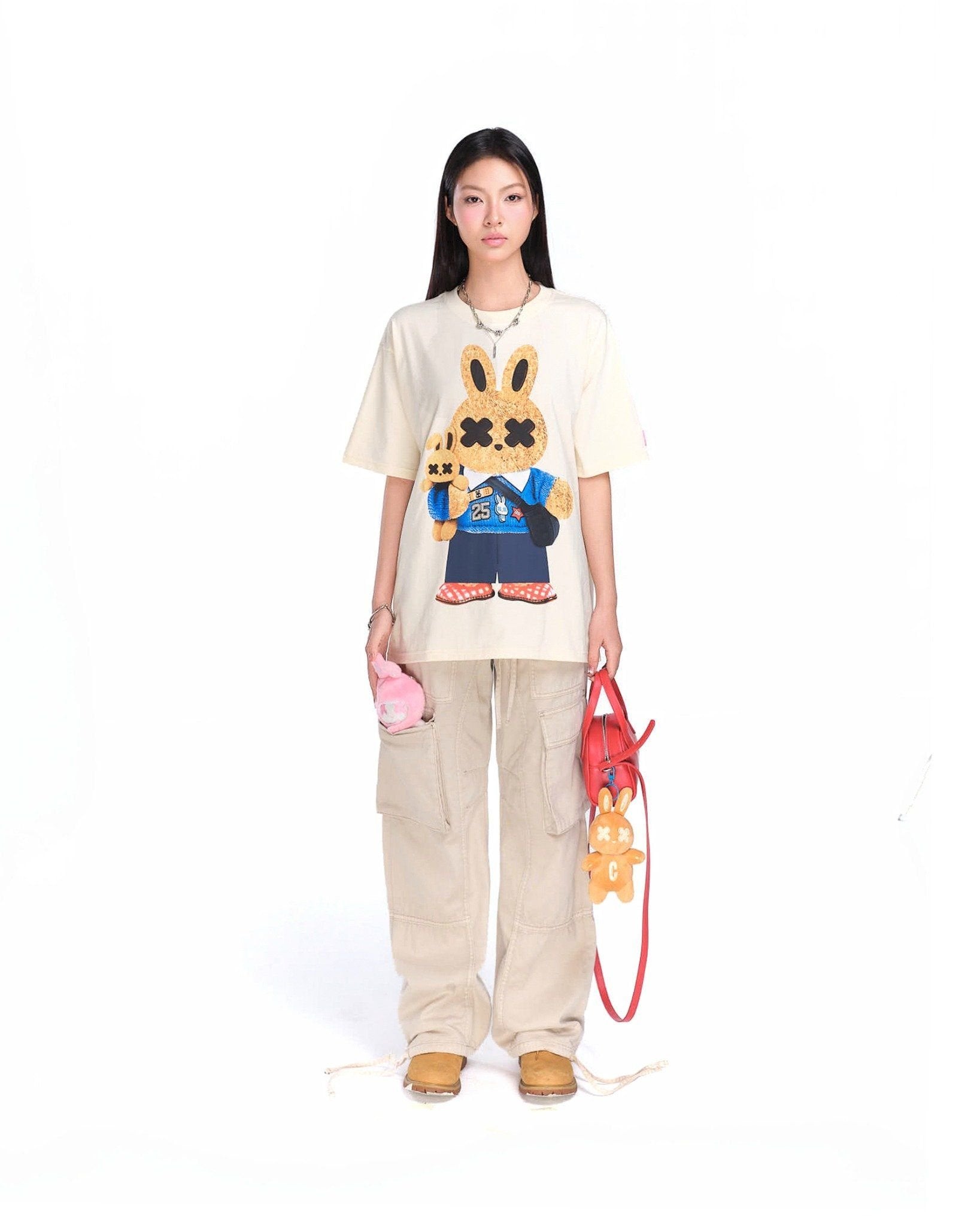 KID RABBIT TEE - CREAM
