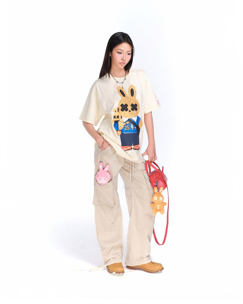 KID RABBIT TEE - CREAM