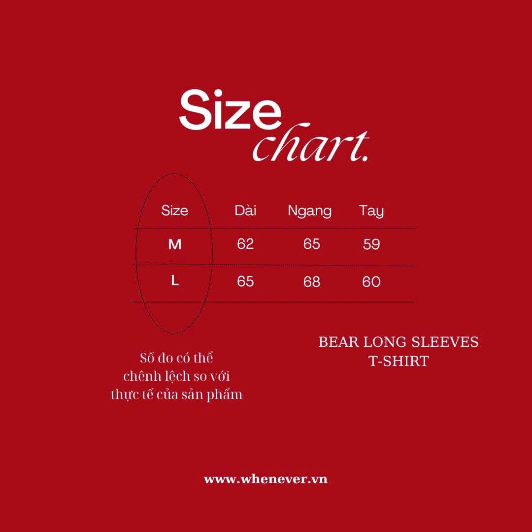 “WHENEVER” BEAR LONG SLEEVES T-SHIRT