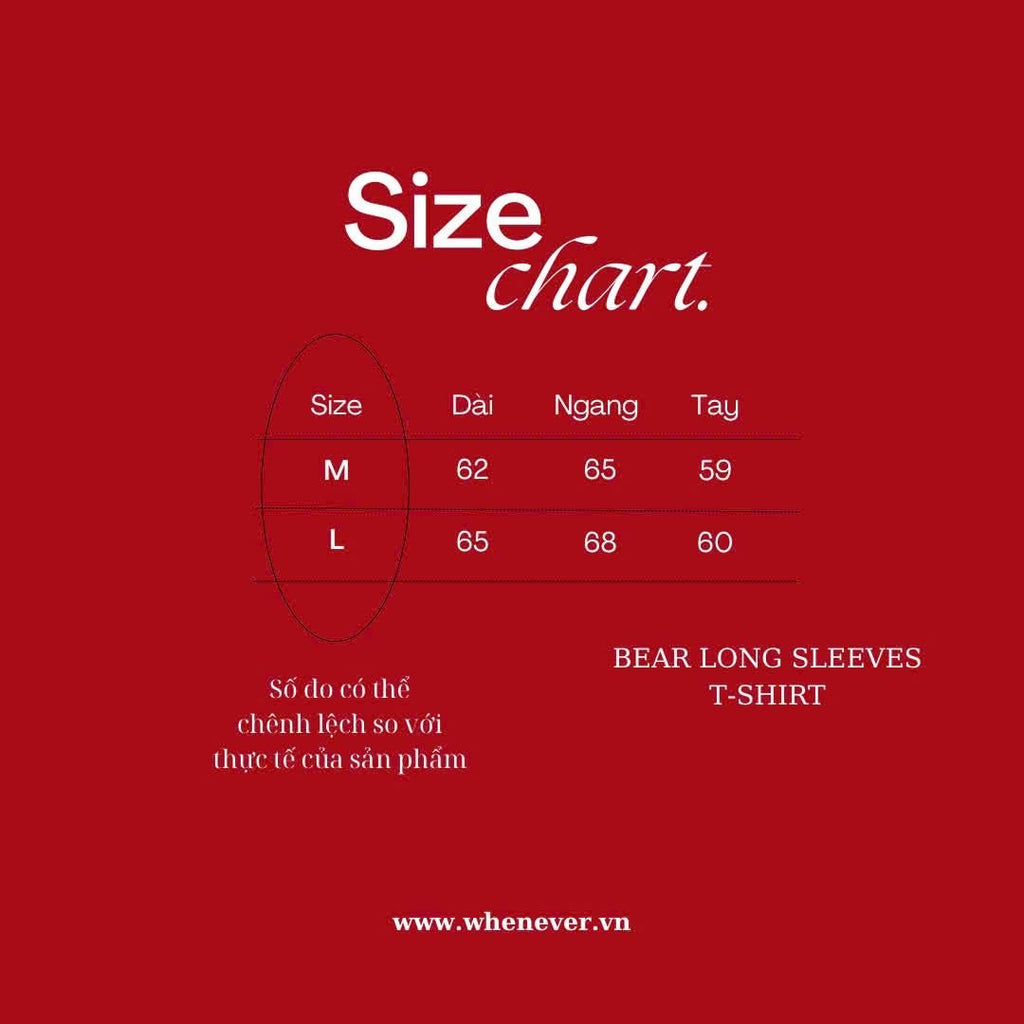 “WHENEVER” BEAR LONG SLEEVES T-SHIRT