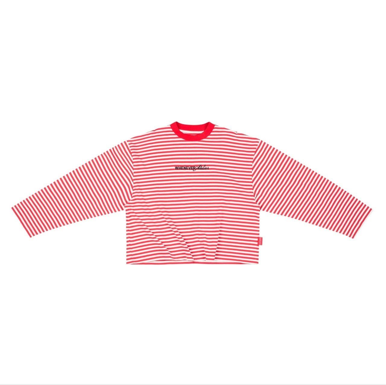“WHENEVER” STRIPED LONG SLEEVE T-SHIRT VER2