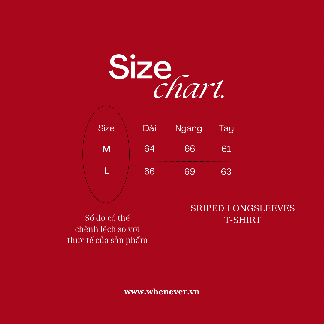 “WHENEVER” STRIPED LONG SLEEVE T-SHIRT VER2