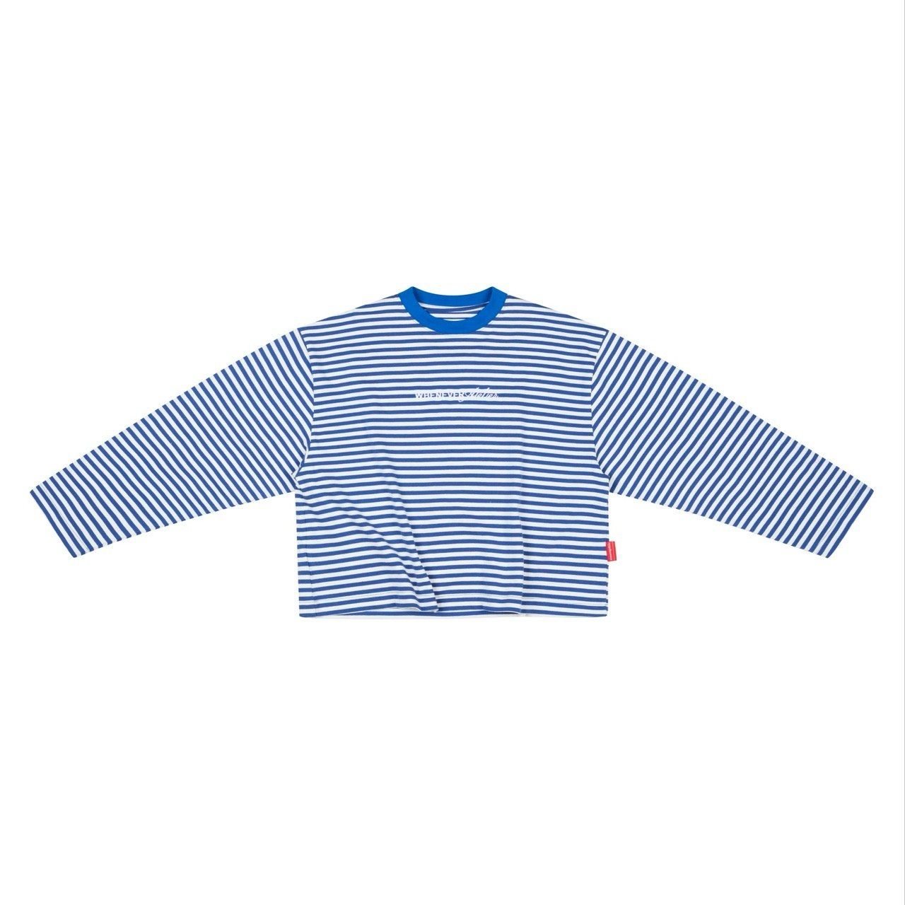 “WHENEVER” STRIPED LONG SLEEVE T-SHIRT VER2