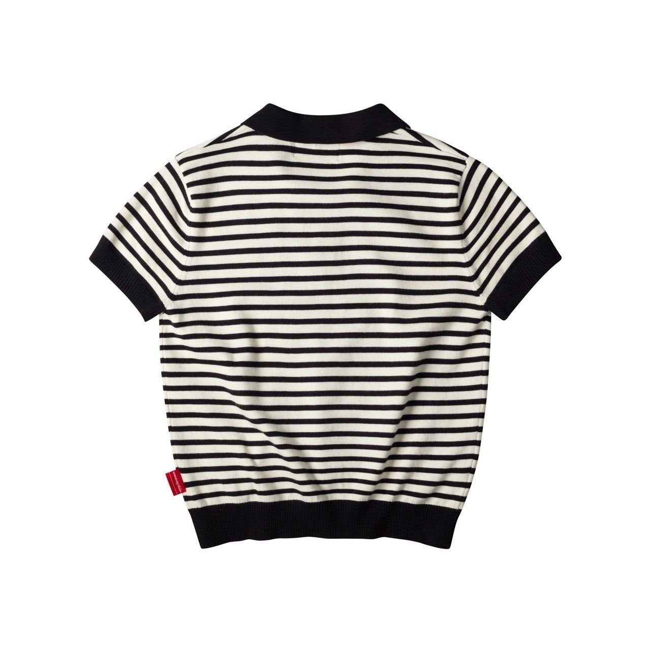 “WHENEVER” STRIPED POLO SHIRT