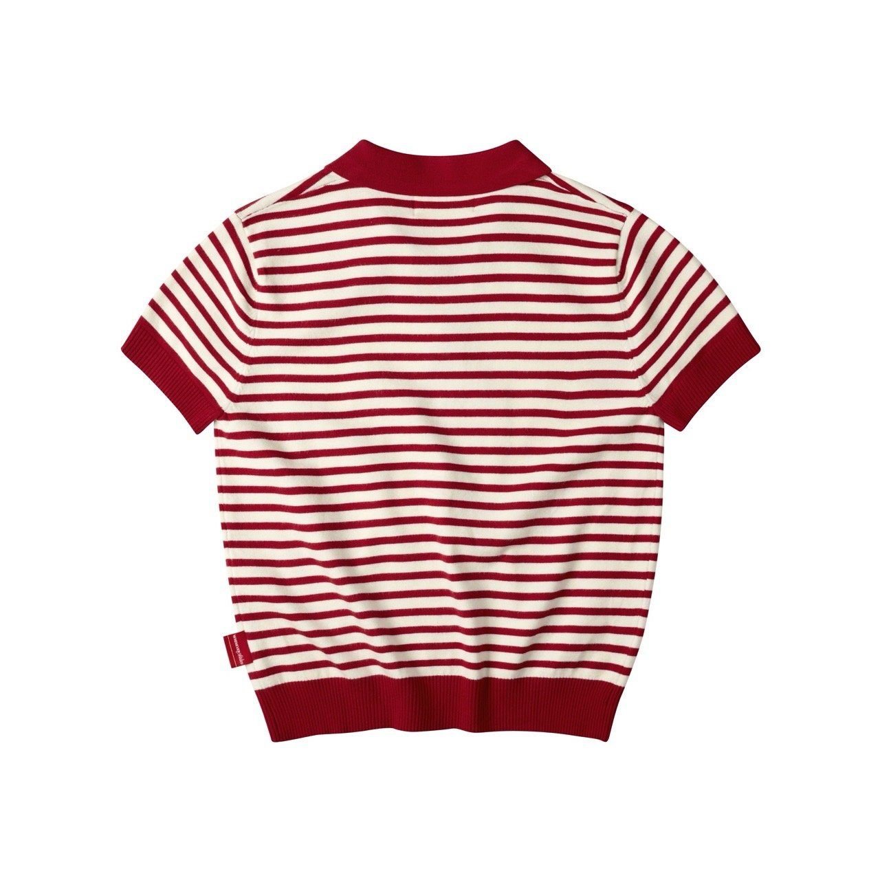 “WHENEVER” STRIPED POLO SHIRT