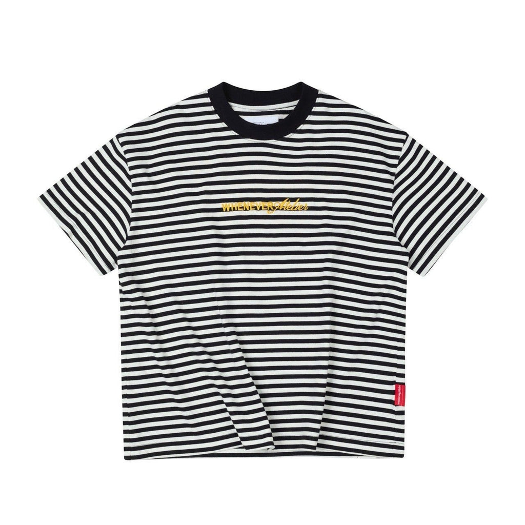 “WHENEVER” STRIPED T-SHIRT VER2