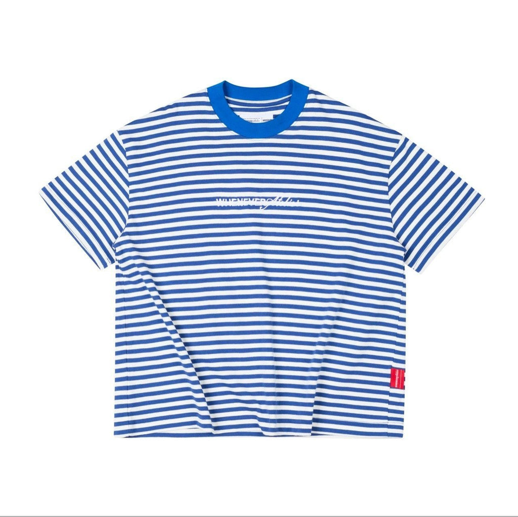 “WHENEVER” STRIPED T-SHIRT VER2